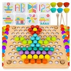 Puzzle con perline di legno