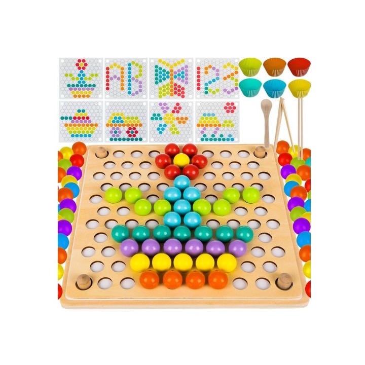 Puzzle con perline di legno