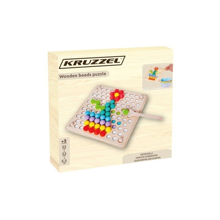 Puzzle con perline di legno