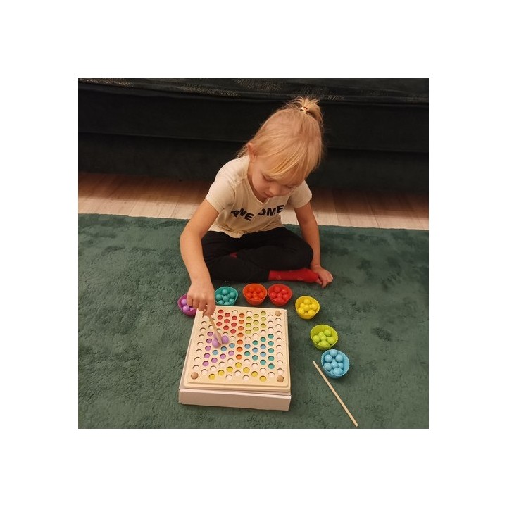 Puzzle con perline di legno