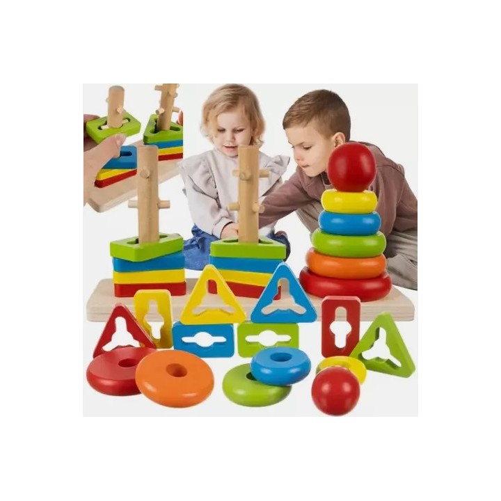Puzzle en bois avec obstacles