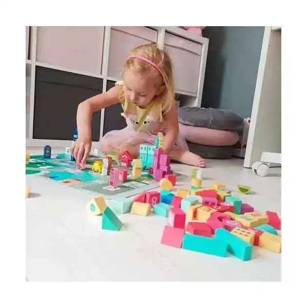 Blocs en bois - ville 100 pcs
