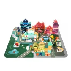 Blocs en bois - ville 100 pcs