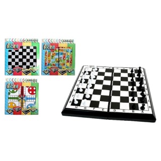 Jeux de société 4 en 1 22X22Cm