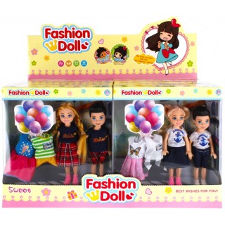 Poupée 15cm + accessoires 18x20x5 2pcs mix 4 mois par