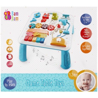 Coffret éducatif table musicale Bam bam 40x36x10