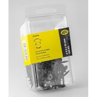 Vis autoforeuse AKIFIX NF58001 Ø3,5x25 mm phosphatée noire sur fond blanc