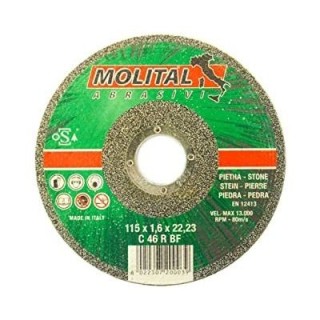 Disque à tronçonner MOLITAL Ø115 mm ép.1,6 mm alésage 22,23 mm pour pierre