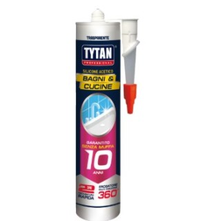 Tytan Professional Silicone Acetico Bagni e Cucine 280ml Trasparente