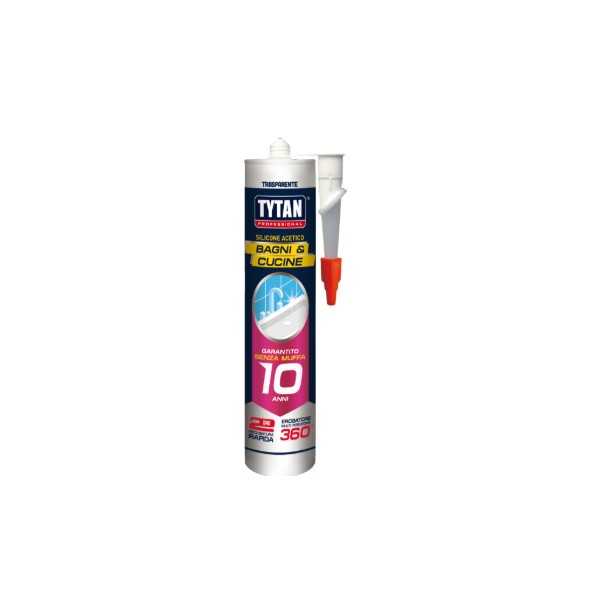 TTytan Professional Acétique Silicone Salles de Bains et Cuisines 280 ml Transparent TTytan Professional Acétique Silicone Salles de Bains et Cuisines 280 ml Transparent