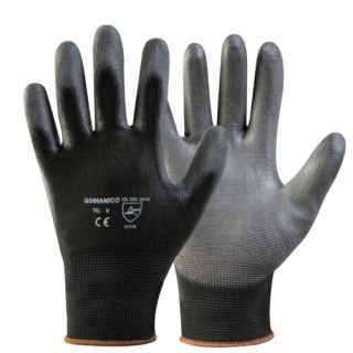 Vega Gants de Travail Polyuréthane Paume Noire