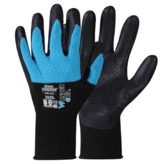 Vega Gants de Travail Wg-422 Noir/Bleu