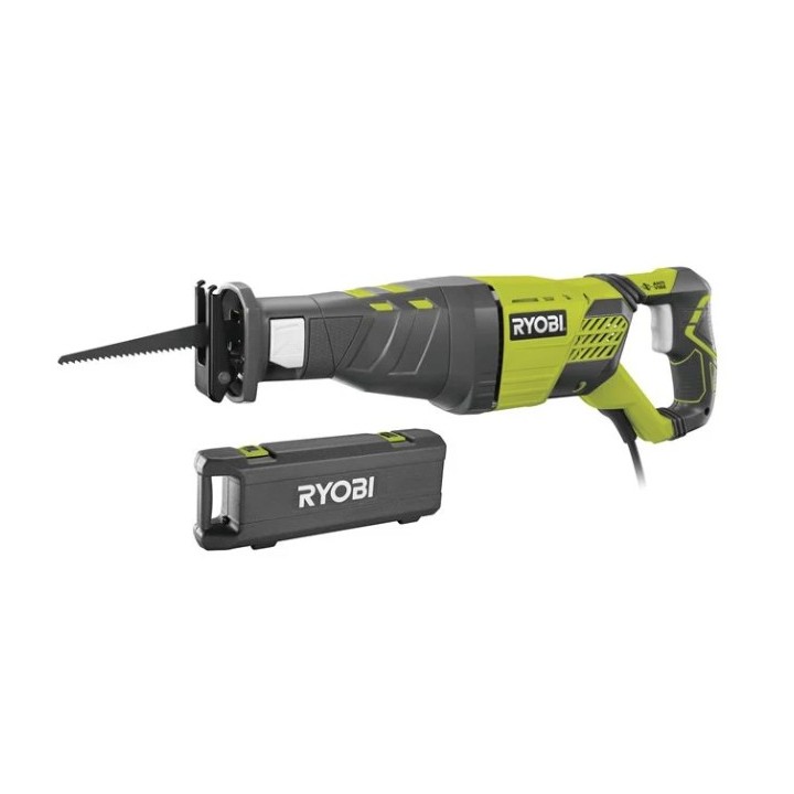 Détail de la course de lame 30 mm et corps de la scie RYOBI 1200W