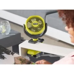 Ventilateur Ryobi avec pince 18V