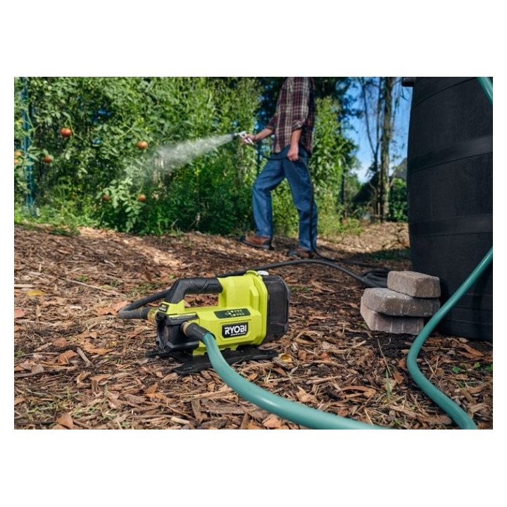 Dettaglio corpo pompa RYOBI 18V con controllo a 3 velocità