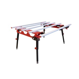 Banc à dalle RUBI vue avant avec plateau étendu