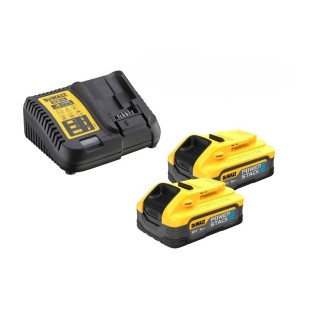 Kit DEWALT avec 2 batteries Powerstack 18V 5Ah DCBP518 et chargeur DCB1104