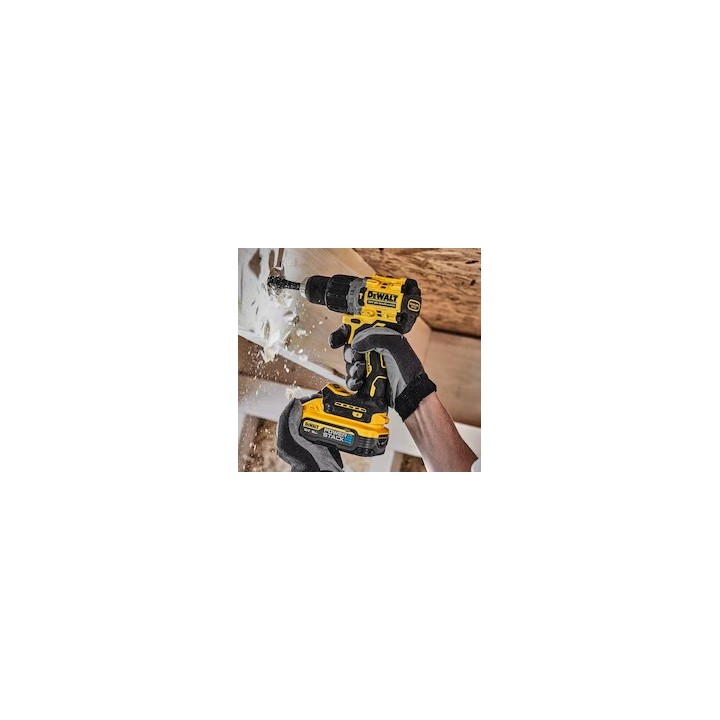 DEWALT DCD805H2T-QW vista posteriore con supporto magnetico per inserti