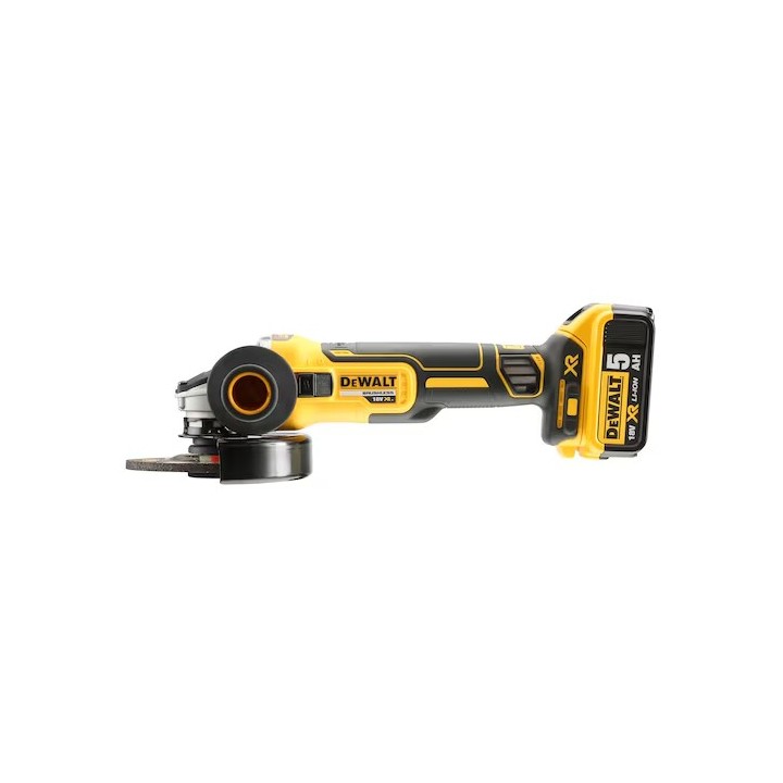 DEWALT DCG405P2-QW détail du corps et des entrées d'air avec capot en maille