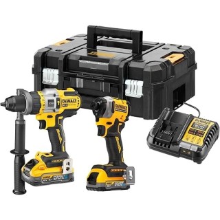 Kit DEWALT DCK2052H1E1T : perceuse DCD999, visseuse DCF850 et batteries POWERSTACK