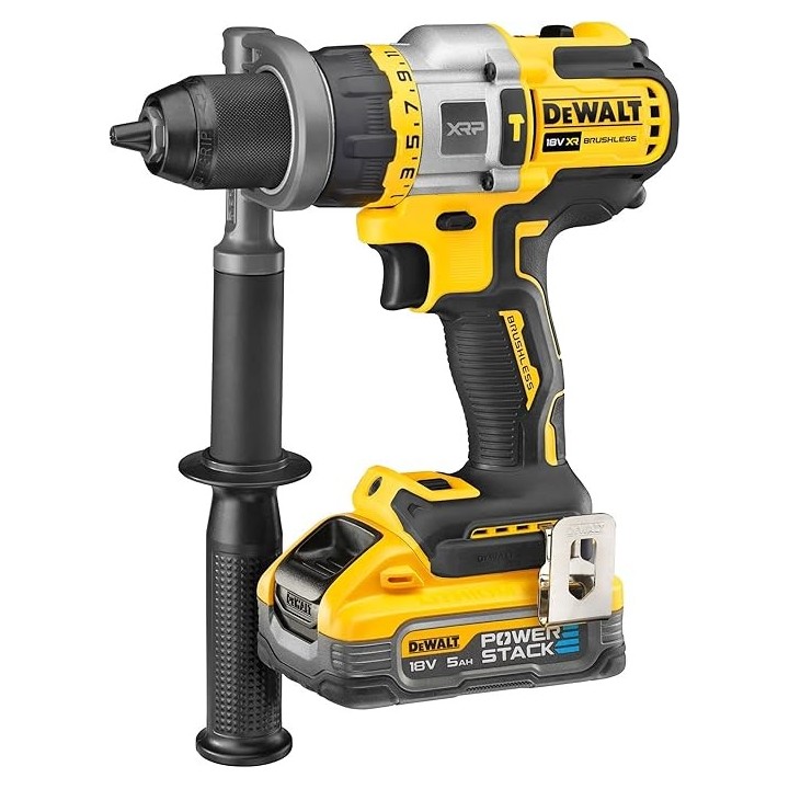 Trapano a percussione DEWALT DCD999 con mandrino e impugnatura laterale