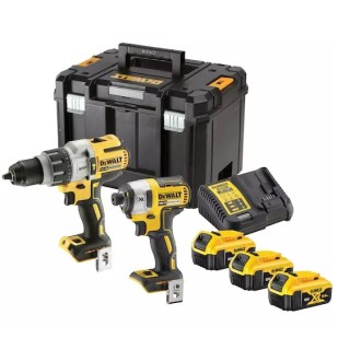 Kit DEWALT DCK276P3T-QW: perceuse DCD996, visseuse DCF887, 3 batteries DCB184 et coffret TSTAK VI