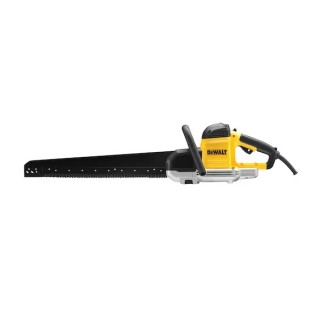DEWALT DWE398-QS sega alternata Alligator 430 mm vista laterale con impugnatura