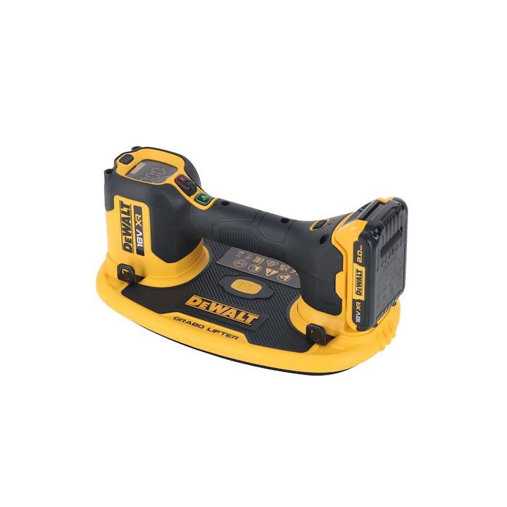 Détail de la poignée antidérapante du palonnier DEWALT