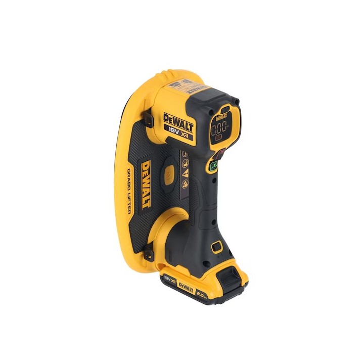 Boutons pompe et déverrouillage à deux étapes sur le Grabo DEWALT