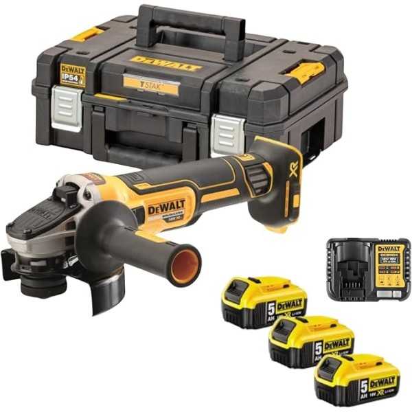 Dewalt Kit Smerigliatrice 125mm a Batteria 18V