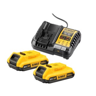 Kit DEWALT DCB1104D2-QW: chargeur DCB1104 avec deux batteries XR 18V 2,0Ah DCB183