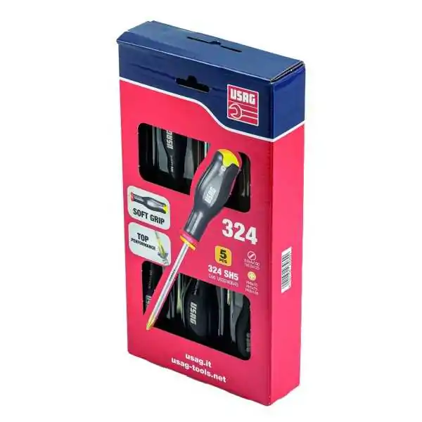 Usag Jeu de 5 tournevis plats 324 SH5