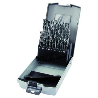 Set 19 forets HSS‑G USAG 988 MA/S19 Ø 1–10 mm en coffret ABS