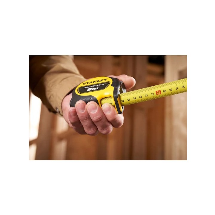 Mètre ruban Stanley Control-Lock 8M 25 mm