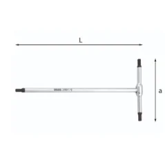 Usag Clés en T avec mâle hexagonal