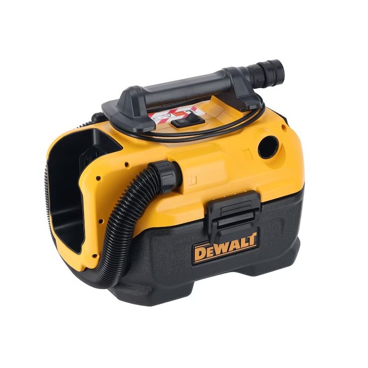 Aspiratore DEWALT dettagli del filtro HEPA e ganci porta accessori