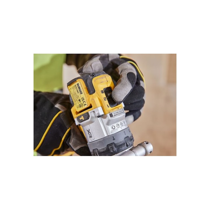 DEWALT DCD1007H2T-QW particolare etichetta modello e dati tecnici