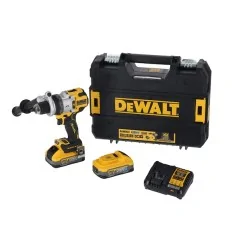 Dewalt Trapano Avvitatore 3 Velocità Con Percussione XR 18V Con Motore BRUSHLESS - 2 x XR 18V Powerstack 5Ah Dewalt Trapano Avvitatore 3 Velocità Con Percussione XR 18V Con Motore BRUSHLESS - 2 x XR 18V Powerstack 5Ah