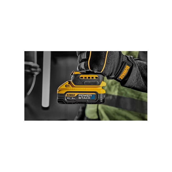 Confezione e profilo laterale batteria DEWALT 18V 5Ah