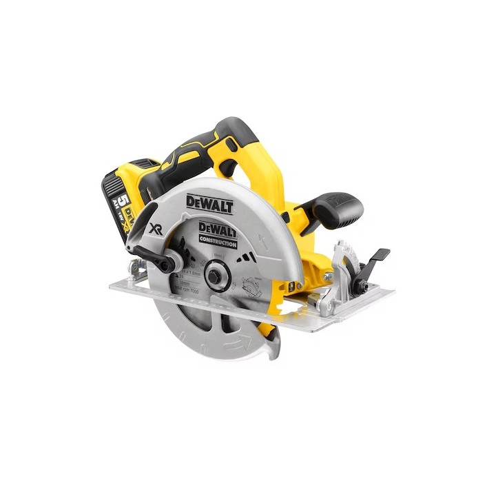 DEWALT DCS570P2-QW vue de dessus avec l'échelle de réglage de profondeur visible