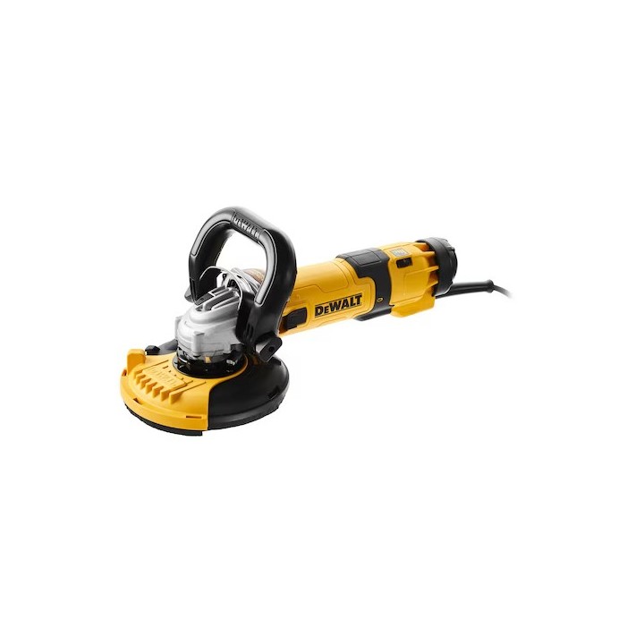 Dewalt Smerigliatrice Angolare 125mm 1500W Con Tazza Diamantata E Cuffia Di Protezione