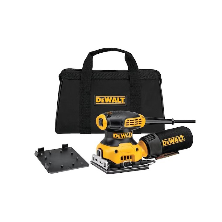 DEWALT DWE6411-QS primo piano sul corpo in gomma