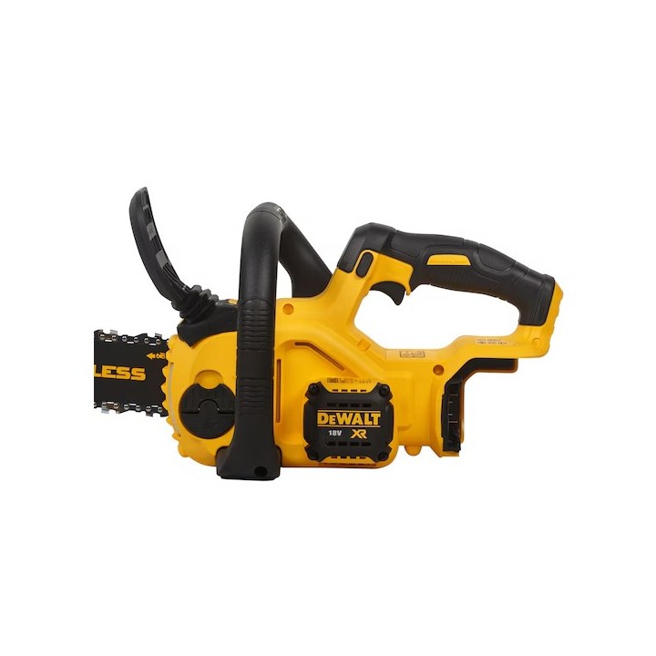 DEWALT DCM565N-XJ vue supérieure et interrupteur de vitesse variable