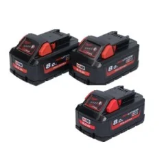 Milwaukee Kittone In Trolley + 3 Batterie 8 Ah + Caricabatterie Simultaneo