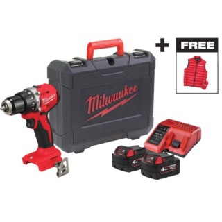 Milwaukee M18 BLPDRCMC-402C perceuse‑visseuse à percussion compacte 18V avec poignée