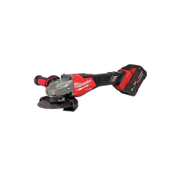 Milwaukee Smerigliatrice Angolare Da 125 mm Con Freno E Interruttore A Scorrimento 18 V 2x 8 Ah