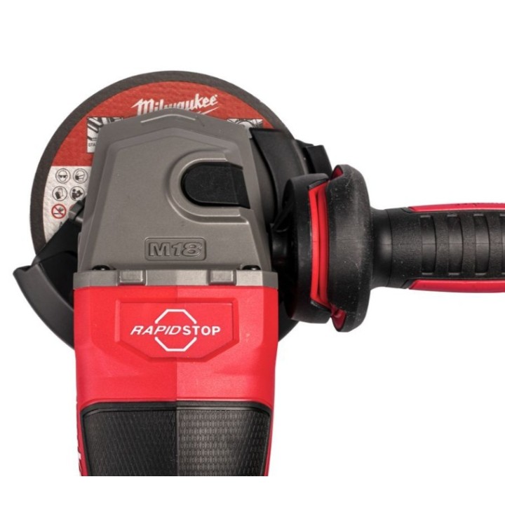 Milwaukee Meuleuse D'Angle  125 mm Avec Frein Et Interrupteur Coulissant 18 V 2x 8 Ah