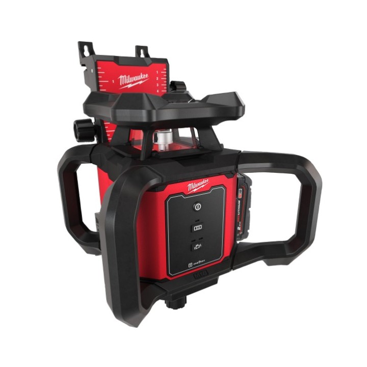 Visuale laterale del laser rotante MILWAUKEE M18 con 360 gradi
