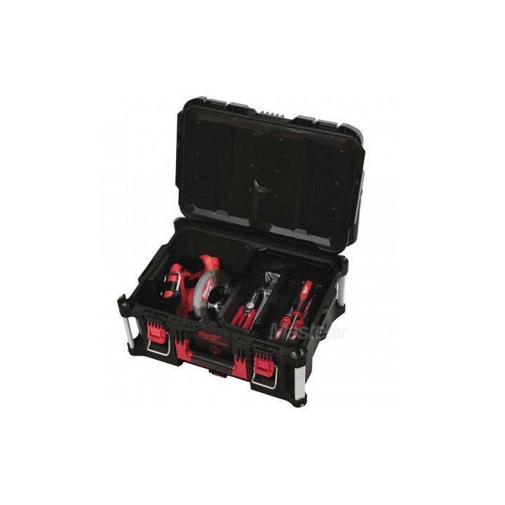 Boîte PACKOUT™ Large ouverte montrant étagères internes et compartiments