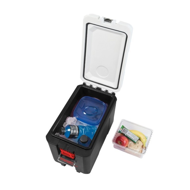 Contenitore termico PACKOUT™ aperto per mostrare lo spazio interno